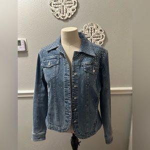 Christine Alexander rhinestone Jean jacket